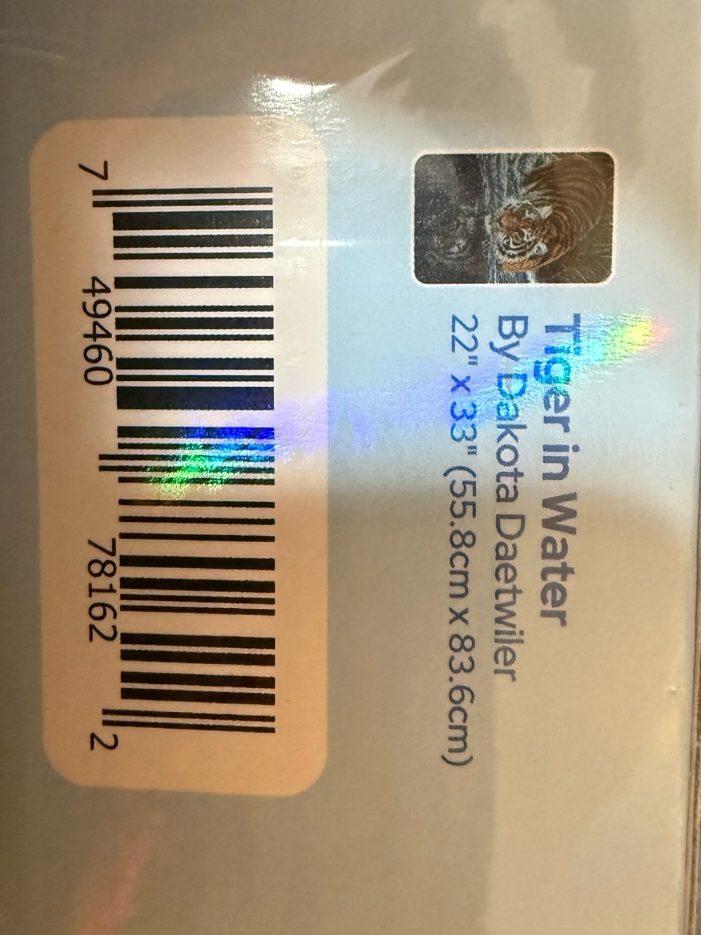 🐅 Rare Retired Diamond Art Club Tiger In Water Dakota Daetwiler Sealed - Picture 6 of 6